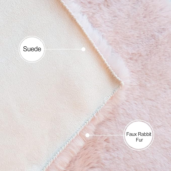 ORINOVA Pink Washable Fluffy 5x8 Area Rugs - Image 6