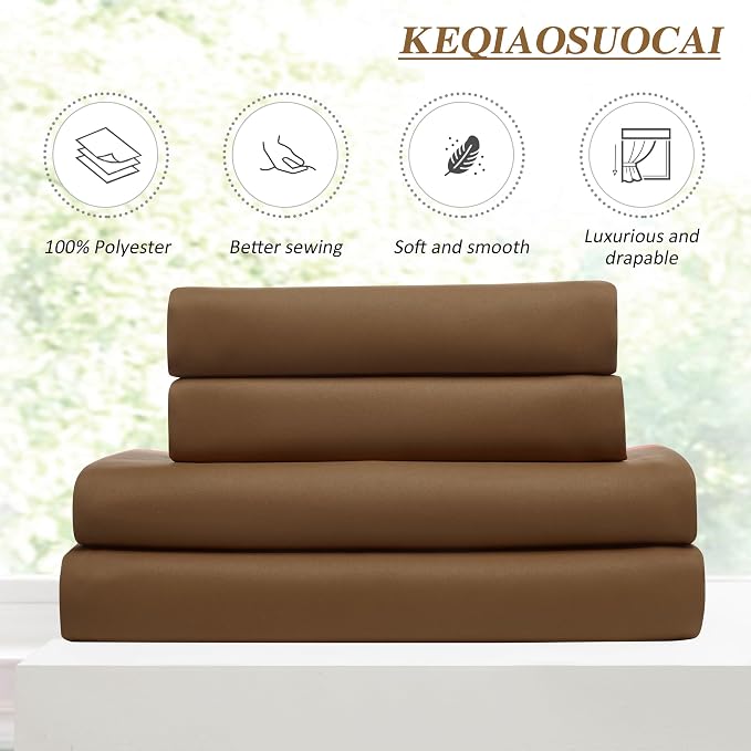 Cappuccino Brown Curtains 40x63 Inches Long 2 Panels Set, Pinch Pleated Thermal - Image 5