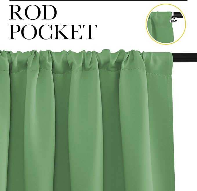 NICETOWN RV Bunk Curtains, Froest Green, 2 Panels, W42 x L30 -Inch, Kitchen - Image 2