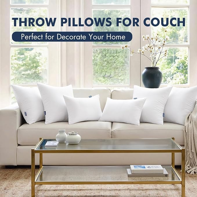 MIULEE 20x20 Throw Pillows Inserts 2 Pack, Decorative Pillows - Image 6