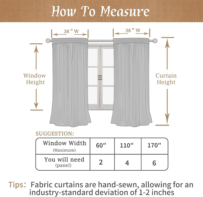 100% Blackout Linen Curtains 84 Inch - Image 7