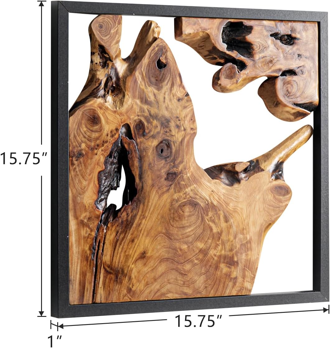 WELLAND 2 Pieces Rustic Cedar Wall Sculptures, Live Edge Wall Art Décor, Decorative centerpieces of wood for Living Room, Bedroom, Bathroom, Home Office, Dining Room,