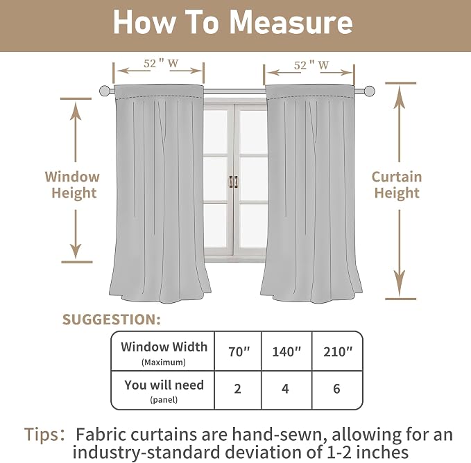Dark Brown Linen Curtains 54 Inch Length 2 Panels - Image 7