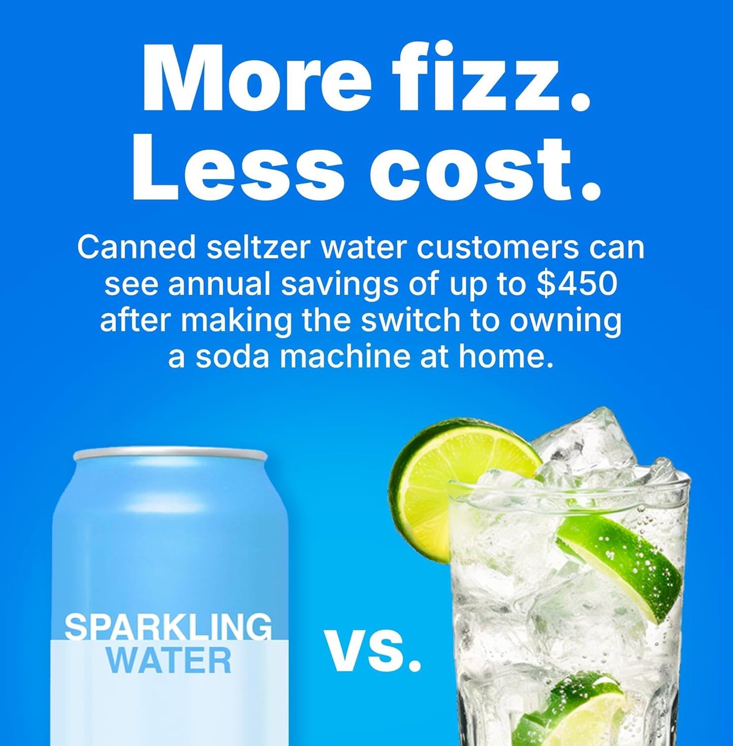 Soda Sense 60L CO2 Exchange Canister - 4 Pack, Threaded Style - Compatible with All 'Screw-In' Soda/Sparkling Water Makers, Including SodaStream BLUE Cylinder Models, Ninja Thirsti, Philips & More