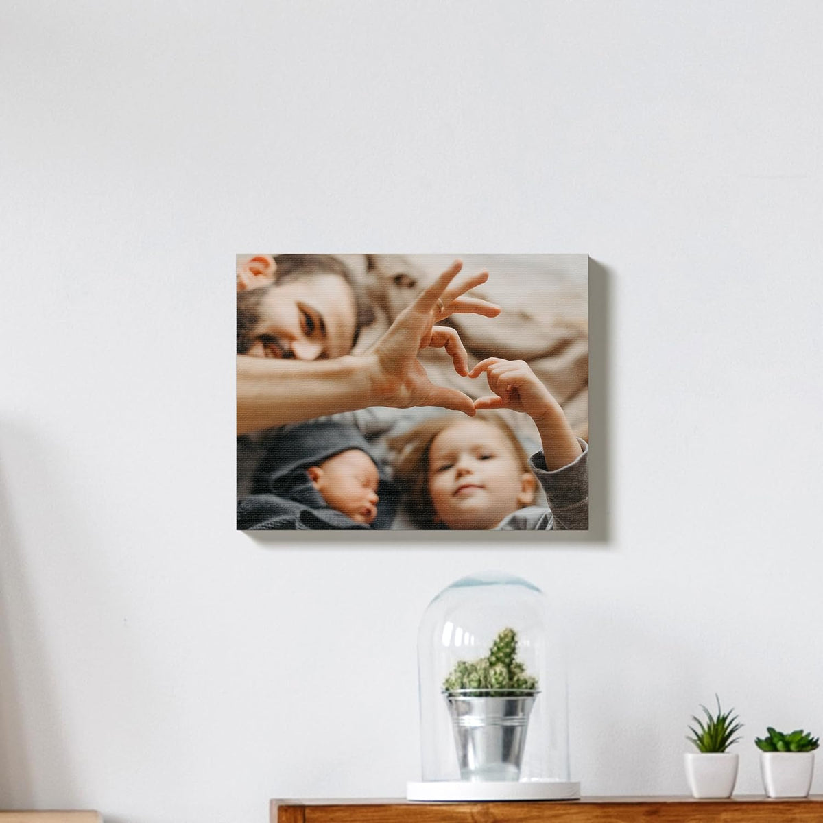 BuildASign Custom Canvas Prints with Your Photos – Personalized Picture To Canvas Wall Art, Perfect for Home Decor, Gifts & Keepsakes, Ready to Hang (11" L x 14" W x .75”D, Metallic Silver)