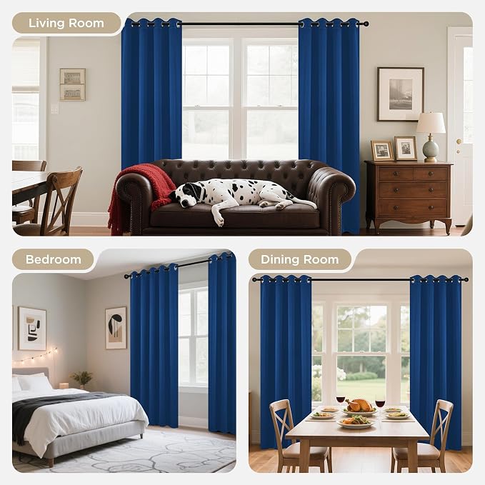 Joydeco Blackout Curtains 120 inches Long 2 Panels Set, Thermal Insulated Long - Image 8