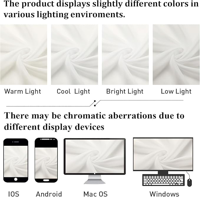 Ivory Sheer Curtains 90 Inches Long 2 Panels, Light Filtering Airy Voile - Image 5