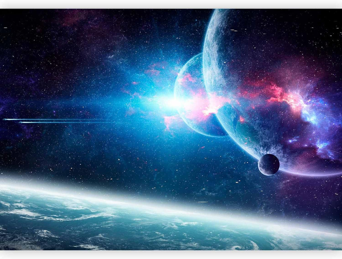 artgeist Wall Mural Cosmos 193x138 in - XXL Peel and Stick Self-Adhesive Wallpaper Removable Large Sticker Foil Wall Decor Print Stars Solar System Universe Space b-C-10047-a-a