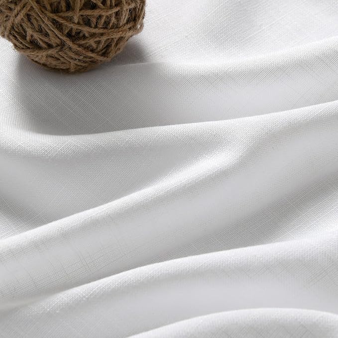 Extra Long White Curtain 108 inches Long 2 Panels Set - Image 5
