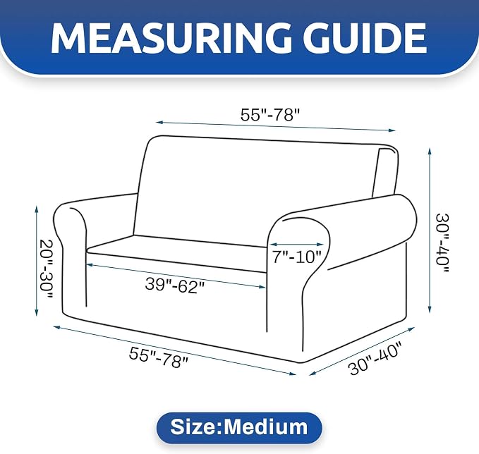 Loveseat Couch Cover, 2 Cushion Couch Slipcover, Pureed Pumpkin | 1-Piece - Image 4