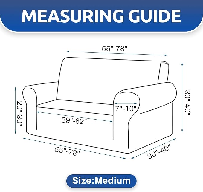 Stretch Loveseat Couch Cover, 2 Cushion Couch Slipcover, Tan | 1-Piece Washable - Image 4