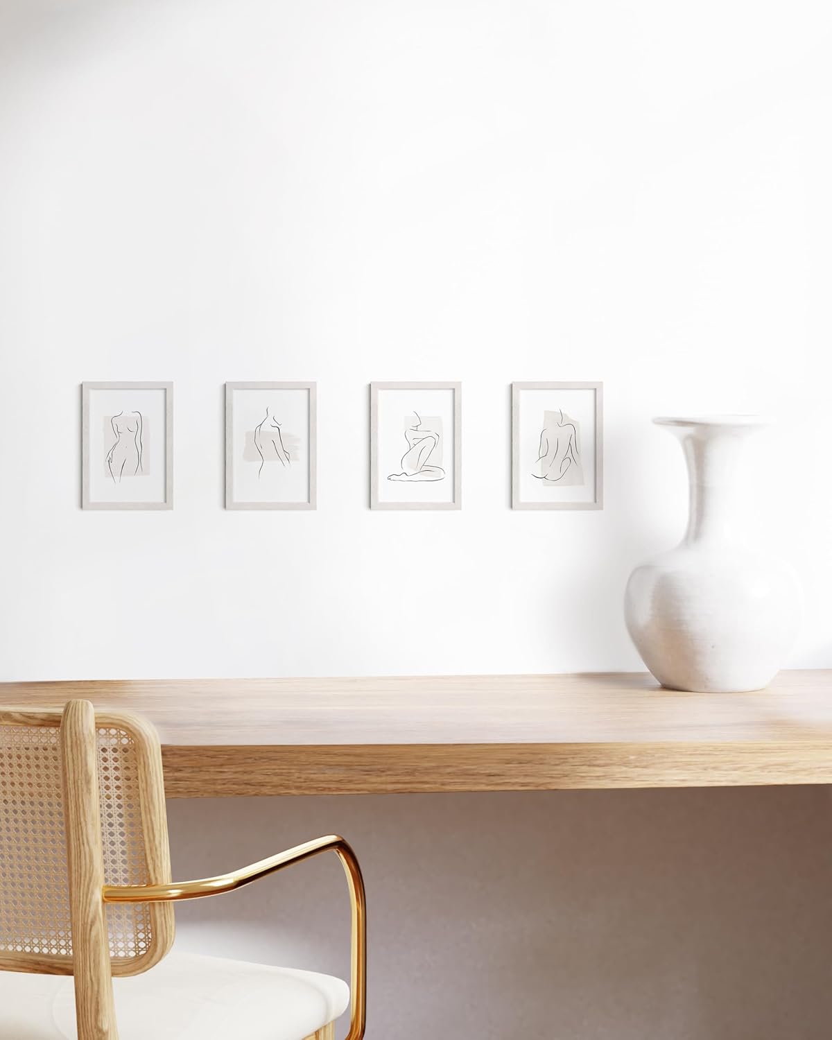 HAUS AND HUES Standalone White Oak Frame Set of 4-4x6