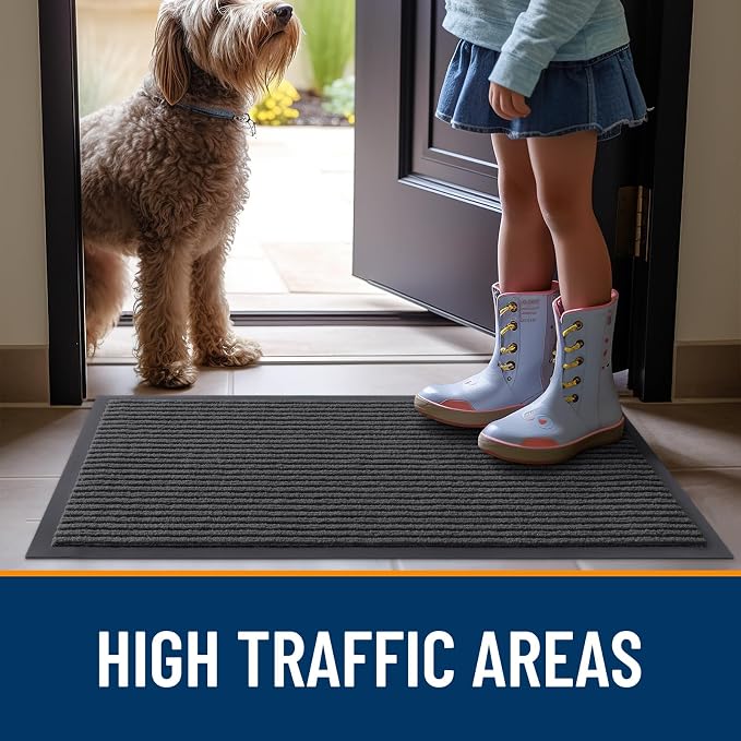 OLANLY Front Door Mat 59x40, Waterproof Heavy-Duty Indoor Outdoor Doormat | - Image 7