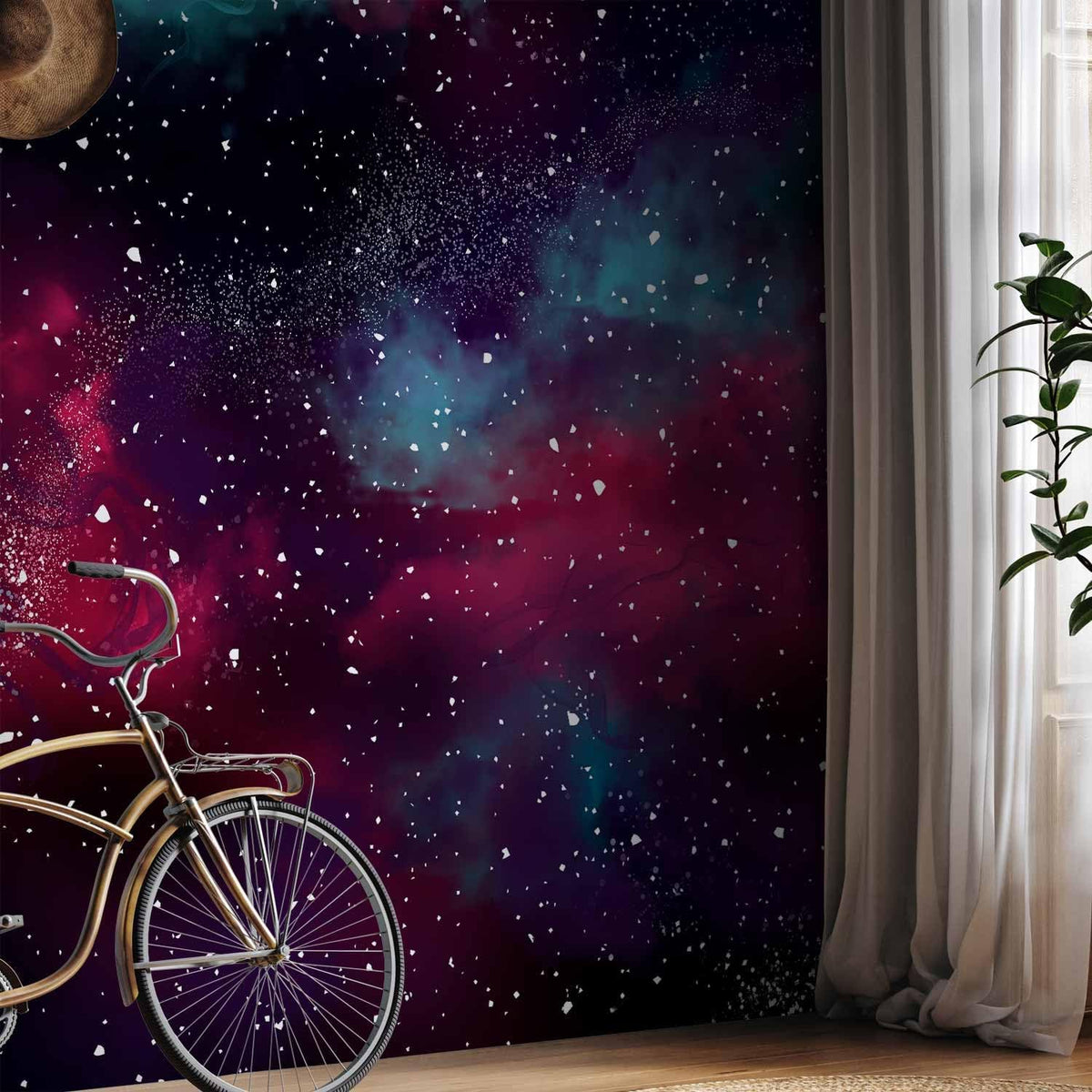 artgeist Wall Mural Space 96x69 in - Peel and Stick Self-Adhesive Wallpaper Removable Large Sticker Foil Wall Decor Print Design Mural Galaxy Universe Cosmos Sky a-A-10326-a-a