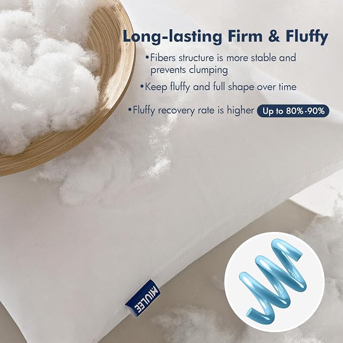 MIULEE 26x26 Euro Pillow Inserts 4 Pack, Throw Pillows - Image 4