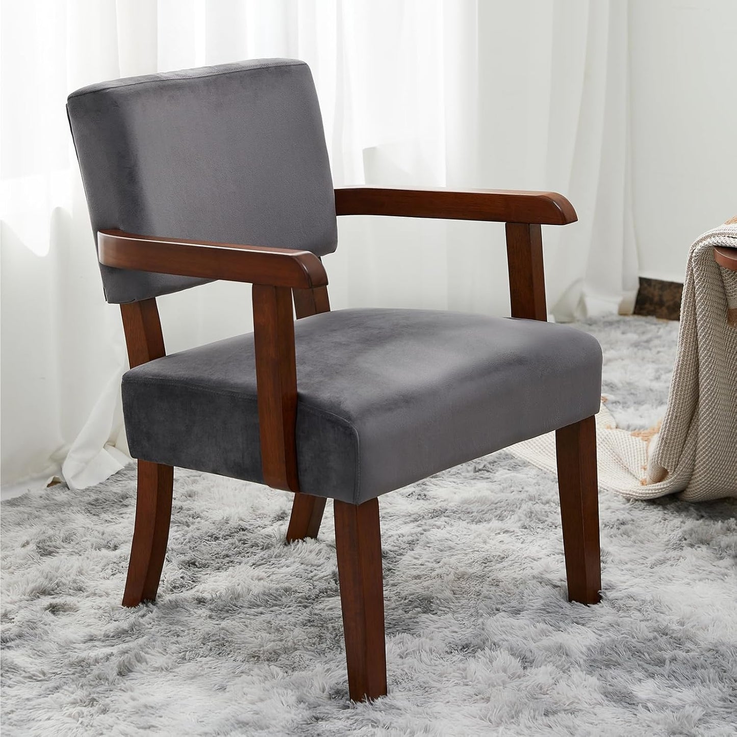 Accent Chair, Living Room Chairs Oversize with Soft Seat and Armrests for Living Room Dinning Room Bedroom Reading Room Waiting Room, AC01