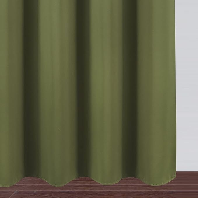 Olive Green Thermal Blackout Curtains/42 x 84 Inch/Set of 2 Panels Room - Image 9
