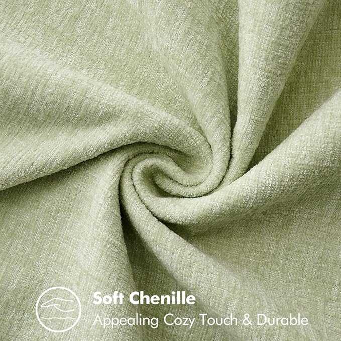 MIULEE Decorative Couch Throw Pillow Covers 18x18 Inch Light Green 2 Pack | - Image 4