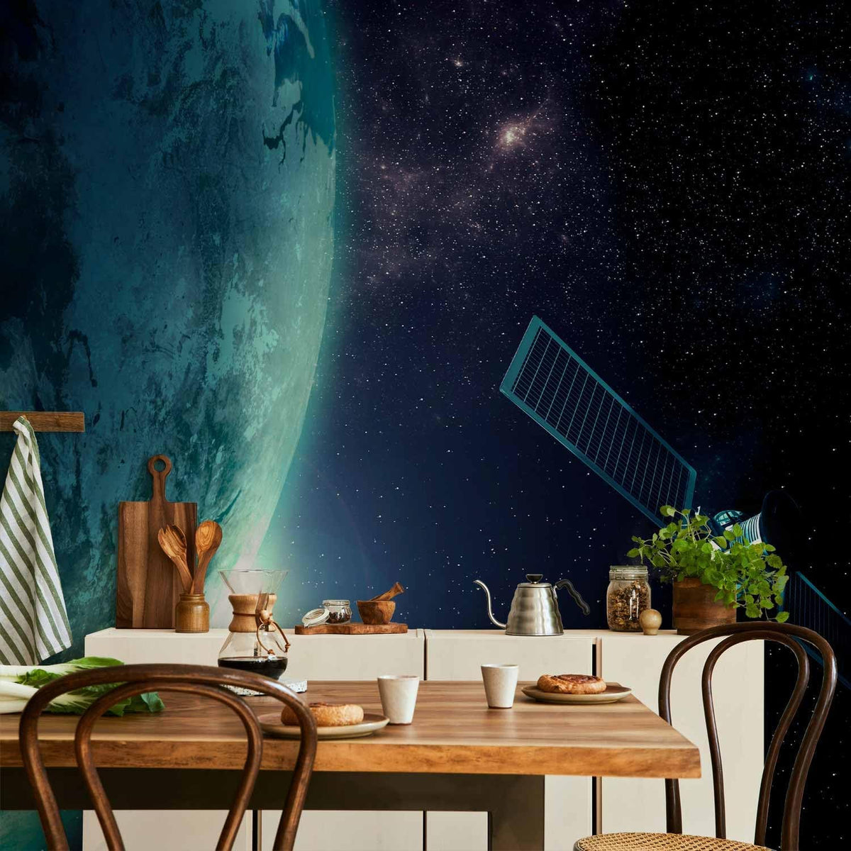 artgeist Wall Mural Cosmos Galaxy 173x124 in - Peel and Stick Self-Adhesive Wallpaper Removable Large Sticker Foil Wall Decor Print Picture Image Design n-B-0007-a-c