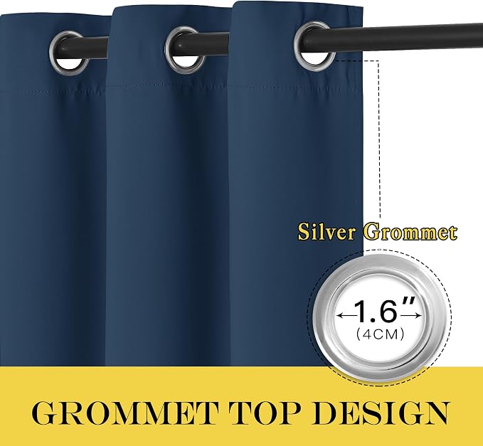NICETOWN Blackout Doorway Curtain Drape 78 inch Long - Image 3