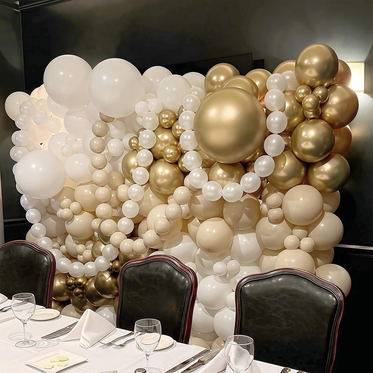 White Sand Linking Balloons, 100PCS 6 Inch Small Ivory Quick Link Balloons for Making Balloon Wall Heart Arch, Tails Balloon for Wedding Birthday Baby Shower Engagement Graduation Party Decorations