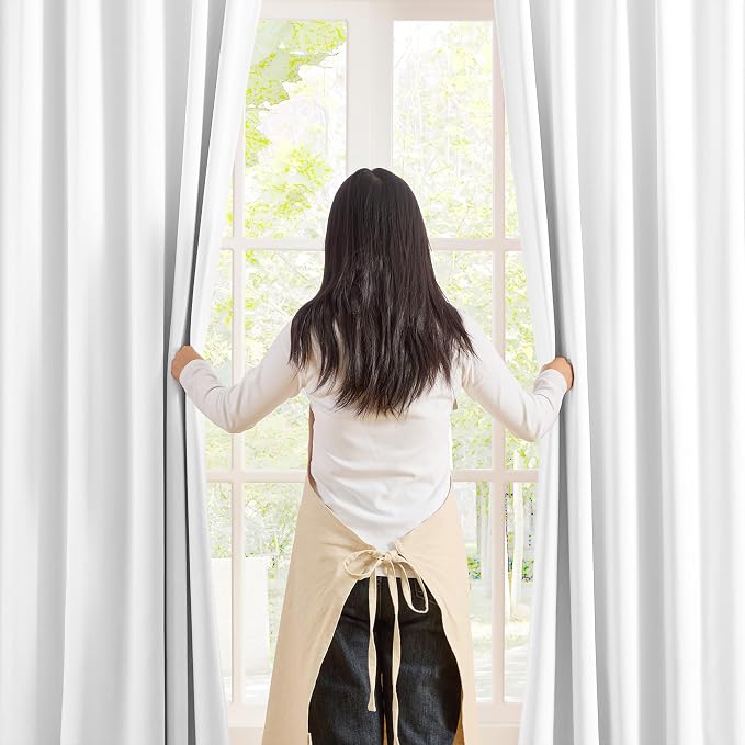 Pleated White Curtains 72 Inches Long - Image 3