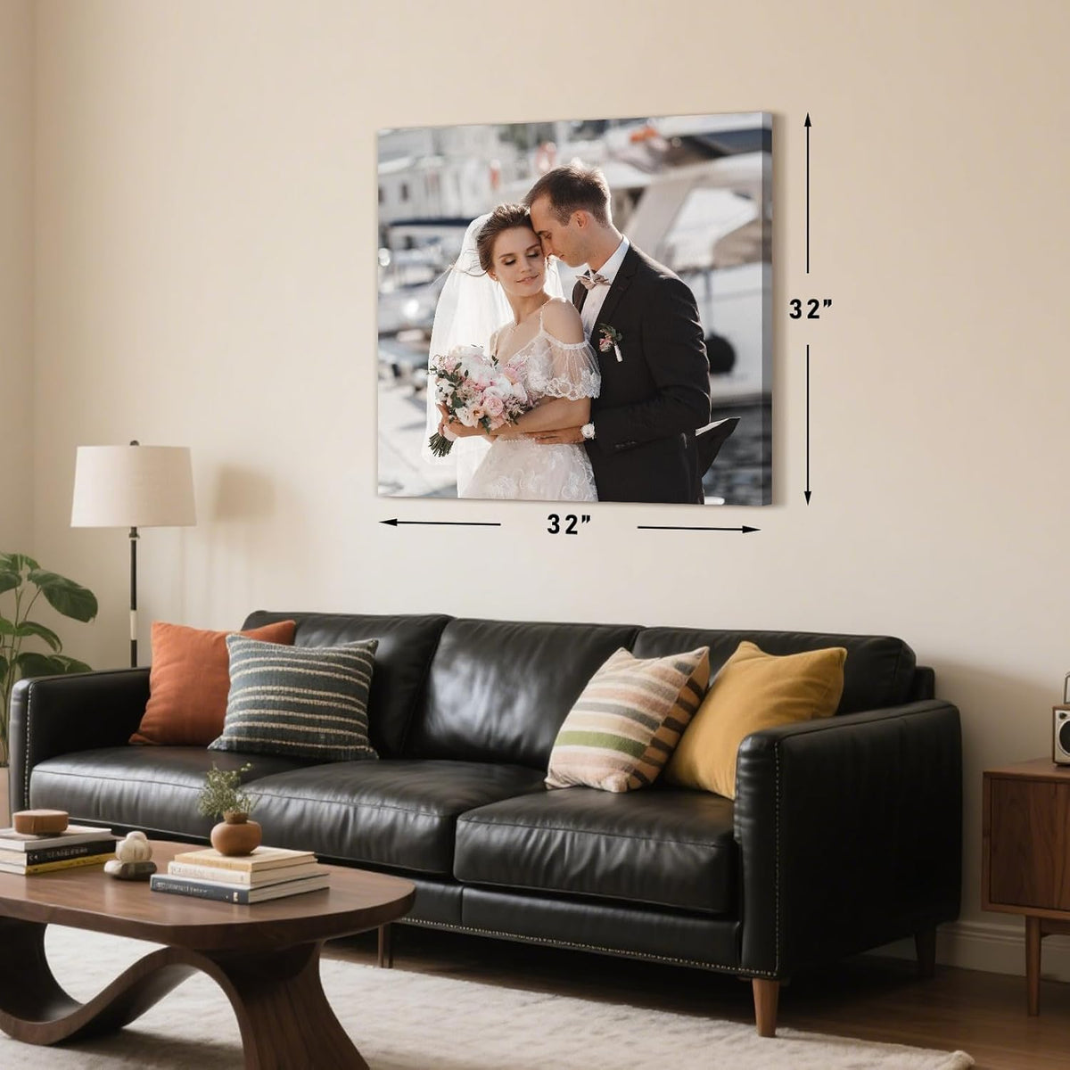 Personalized Custom Canvas Prints with Your Photos, Customized Picture Print, Transform Own Images Into Framed Wall Art Digitally Printed Photo to Canvas, Keepsakes Gifts for Family Home 8x8’’