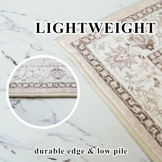 Washable 8ft Round Area Rug - Image 3