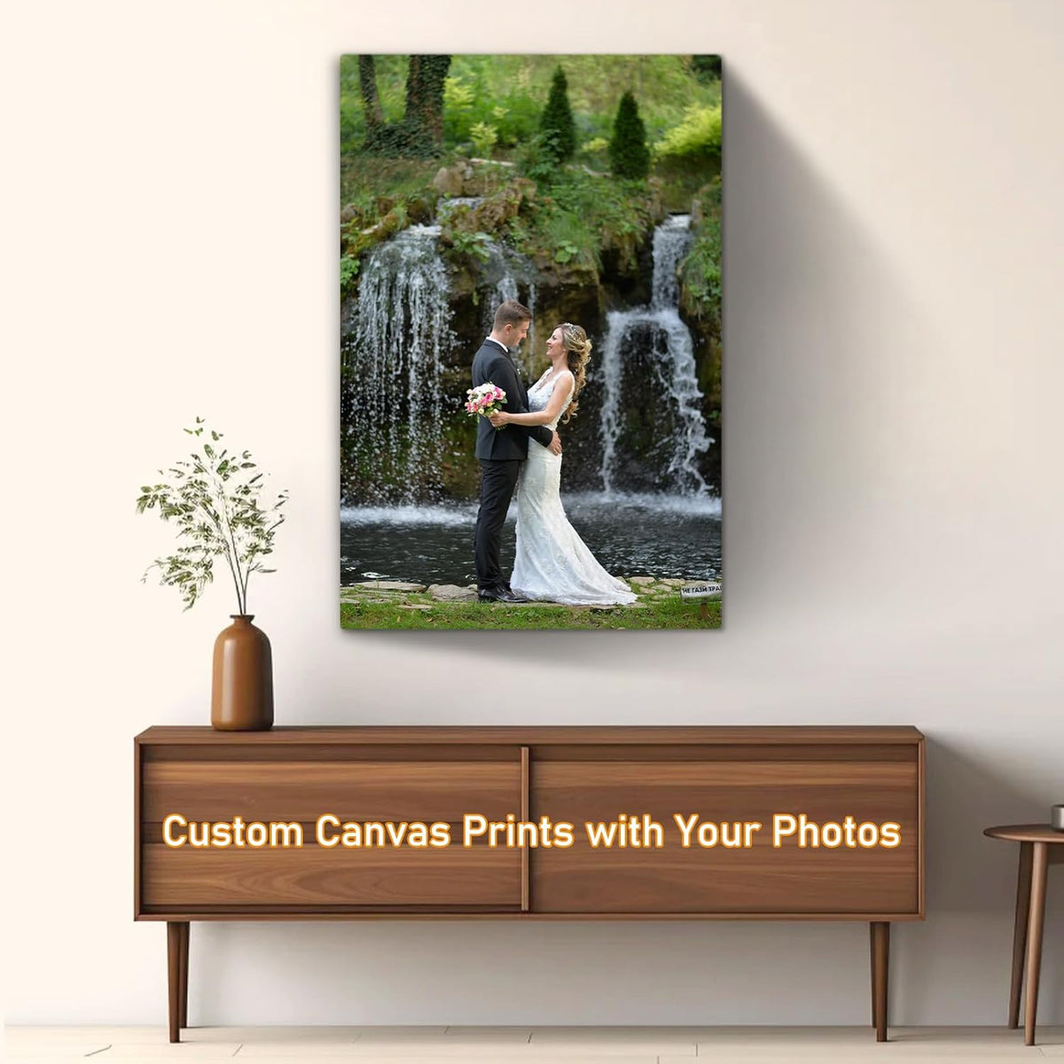 xzartdiy Custom Canvas Prints with Your Photos - Personalized Picture Print Customized Gifts for Family Home Office Wall Art Decor, Wrapped Canvas 8x12inch
