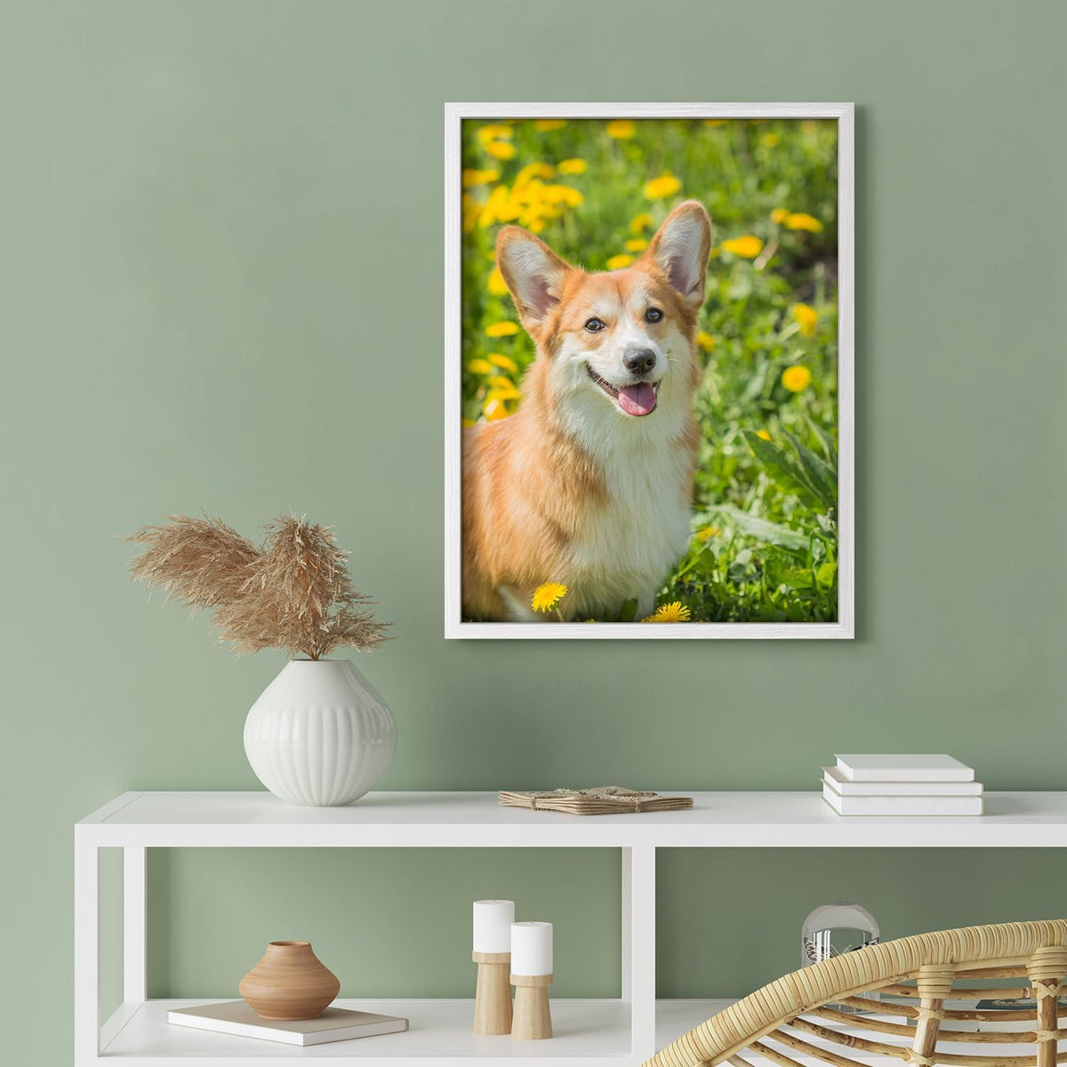 NWT Custom Framed Poster Prints with Your Any Photos, Personalized Canvas Pictures for Wall to Print Framed - 8"x10" White