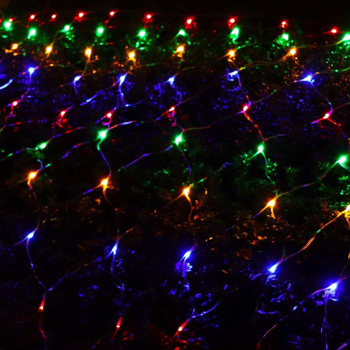 Solar Net Lights Outdoor Mesh Lights Multicolor, 200 LED Net Lights Christmas Colorful, Waterproof 19 Modes Timer Tree Wrap Lights for Fence, Garden, Yard, Bushes, Trunk, Halloween Decor-9.8ft x 6.6ft