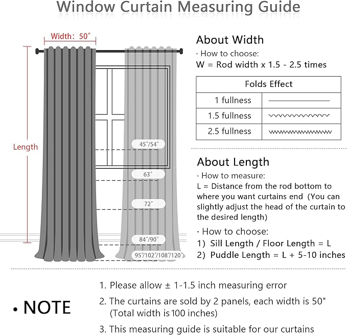 MYSKY HOME Natural Linen White Curtains 80 Inches Long, Semi Sheer Soft Cotton - Image 2