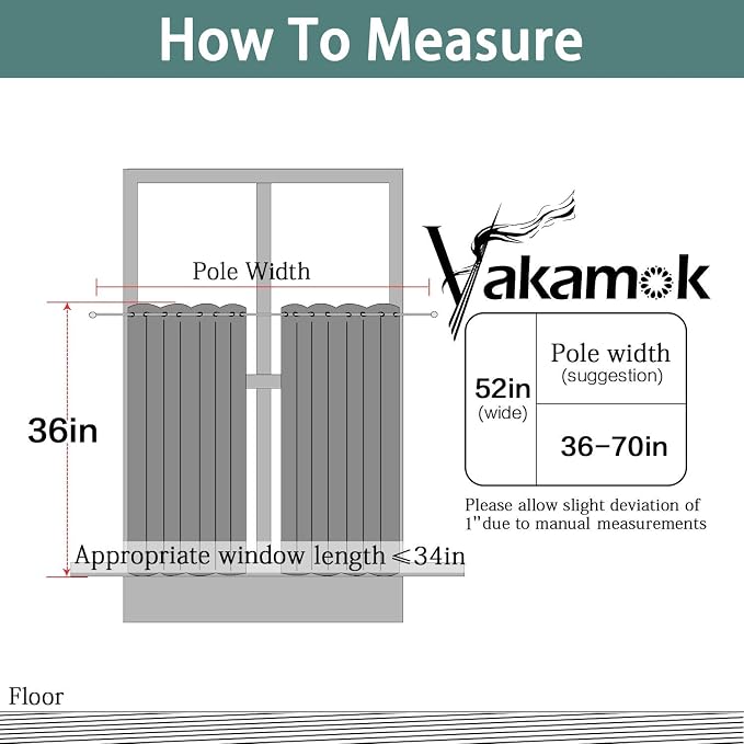 Yakamok Pure White Room Darkening Window Curtains 52x36 Inch - Image 7