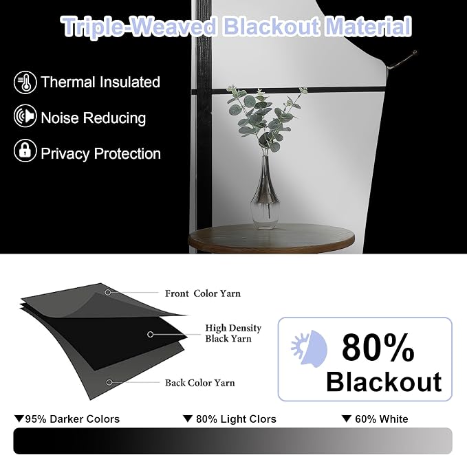Simplebrand Ava Silver Grey Blackout Curtains - Image 2