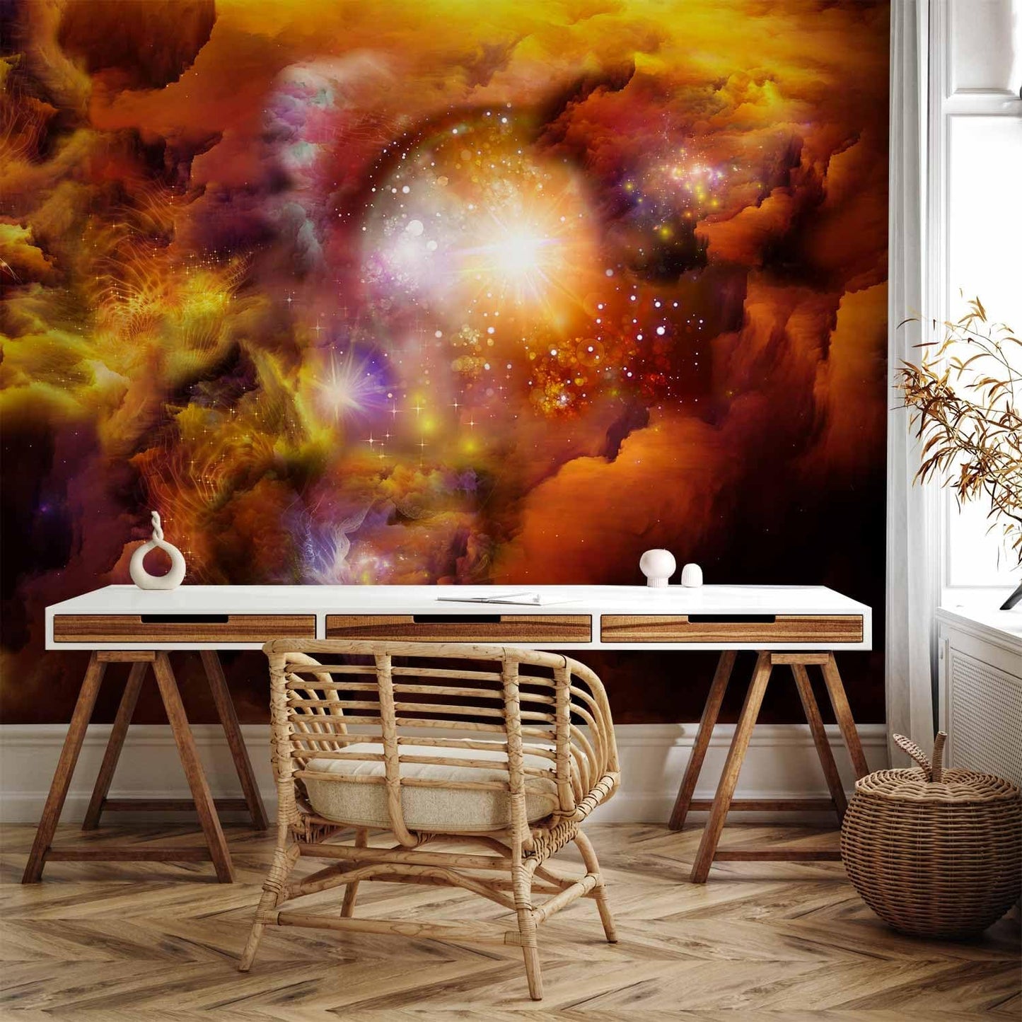 artgeist Premium Wall Mural Cosmos Galaxy 79x55 in - XXL Non-Woven Wallpaper Fleece Wall Decor Photo Print Picture Image Design Home n-A-0027-a-d