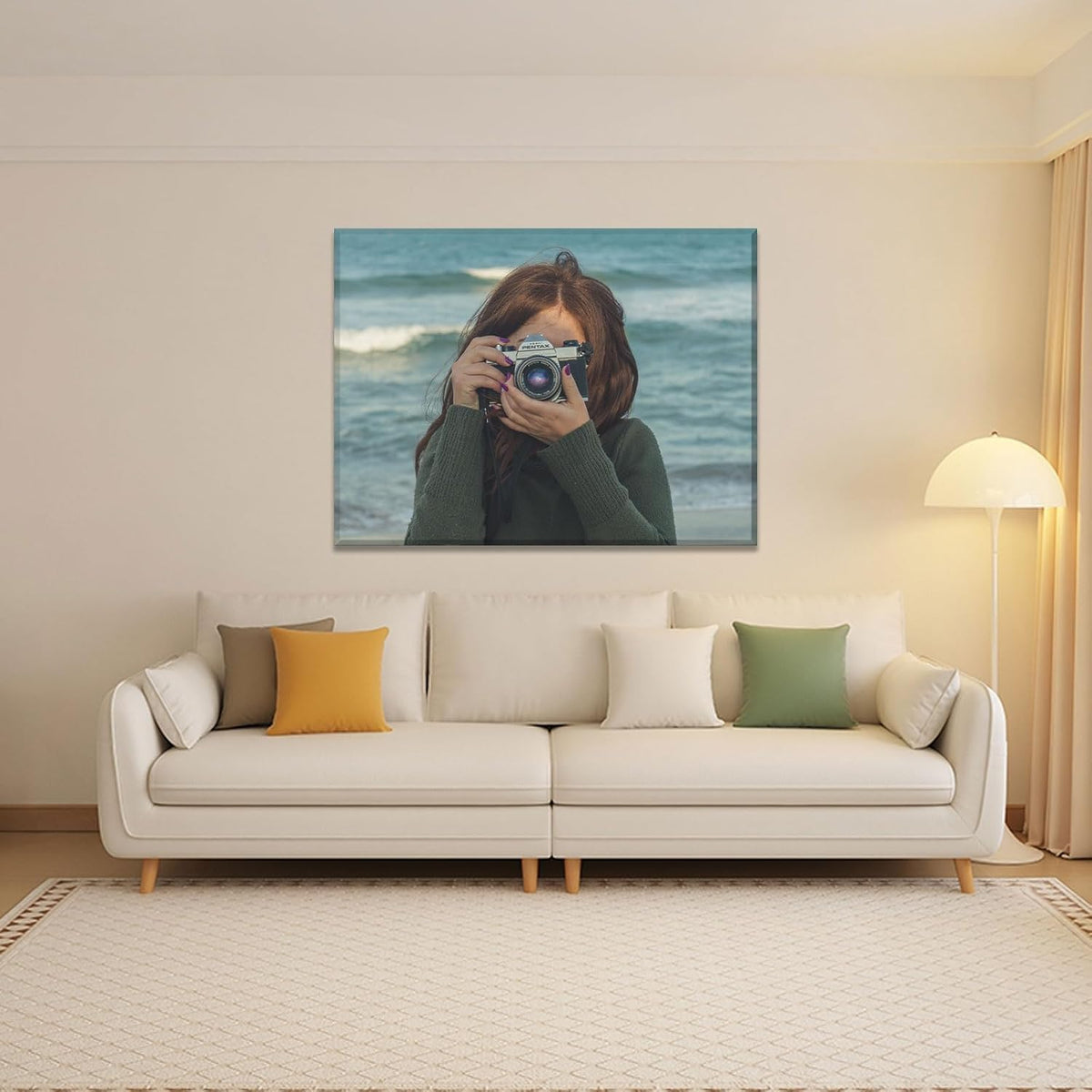 Laoife Custom Canvas Prints with Your Photos 46" x 36" Wall Art, Custom photos on Canvas, Customizable Image, portraits and more, Ideal for Office, Living Room, Bedroom Wall Decor