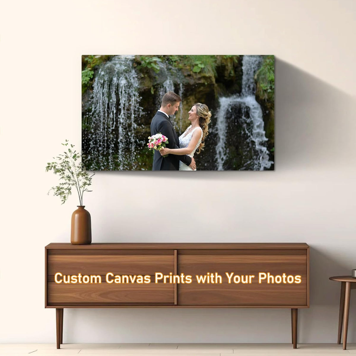 xzartdiy Custom Canvas Prints with Your Photos - Personalized Picture Print Customized Gifts for Family Home Office Wall Art Decor, Wrapped Canvas 40x24inch