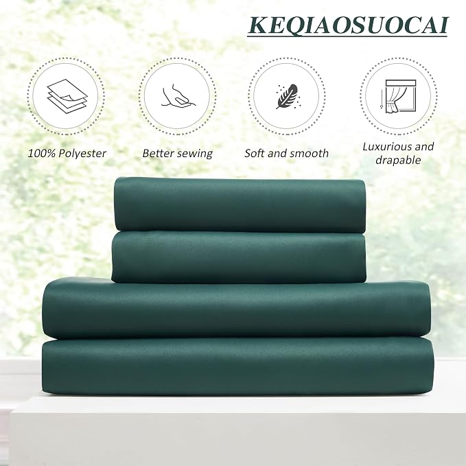 92 Inch Dark Green Pinch Pleated Blackout Curtains - Image 5