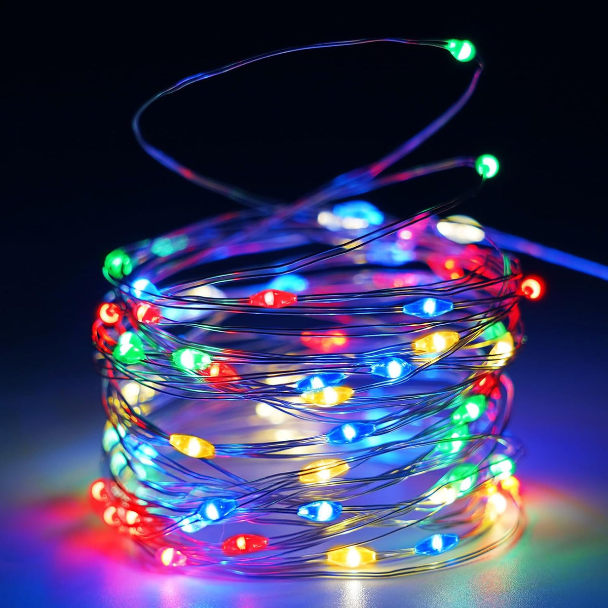4 Pack 20FT 60LED Battery Operated Fairy Lights with Timer, Waterproof Battery String Lights Outdoor Indoor, Twinkle Light for Bedroom Wedding Birthday Party Chirstmas (Multicolor)