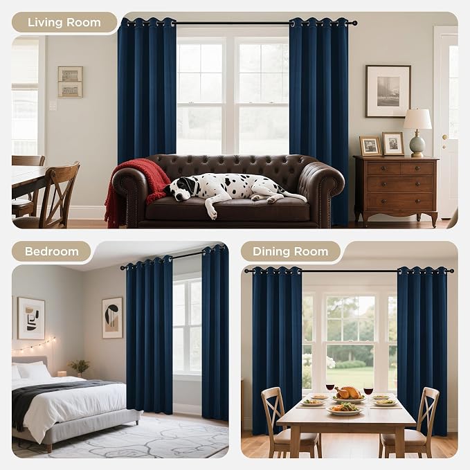 Joydeco Blackout Curtains 45 Inch Length 2 Panels Set, Thermal Insulated Long - Image 8