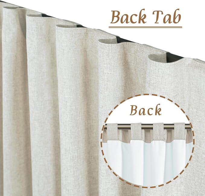 Stone 100% Blackout Linen Curtains - Image 6