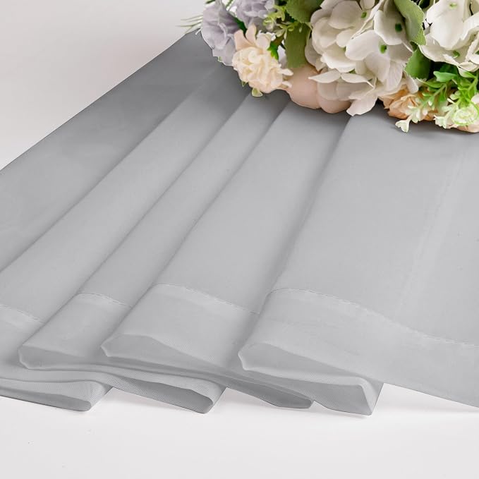 Light Grey Sheer Curtains 90 Inches Long - Image 5