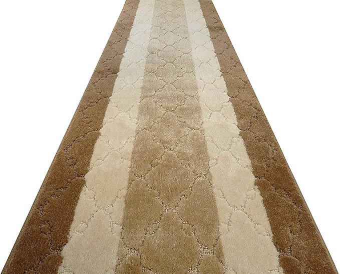 13 Ft Long Beige Kitchen Hallway Runner Rug, Non-Slip Washable 26" X 13' Rubber - Image 6