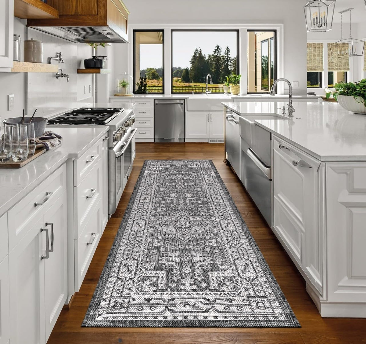 Keen Home Design Terrace Outdoor Runner Rug - 2x10 Washable Indoor/Outdoor Rug for Patio, Kitchen, Balcony, Beach, Garden, Deck and Porch, Size: 2'2"x9'11"