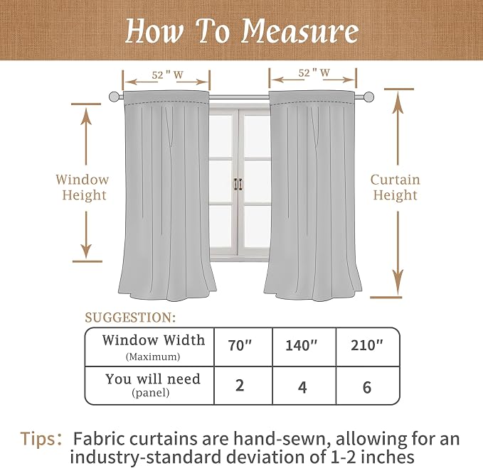 Full Blackout Linen Window Curtains - Image 9