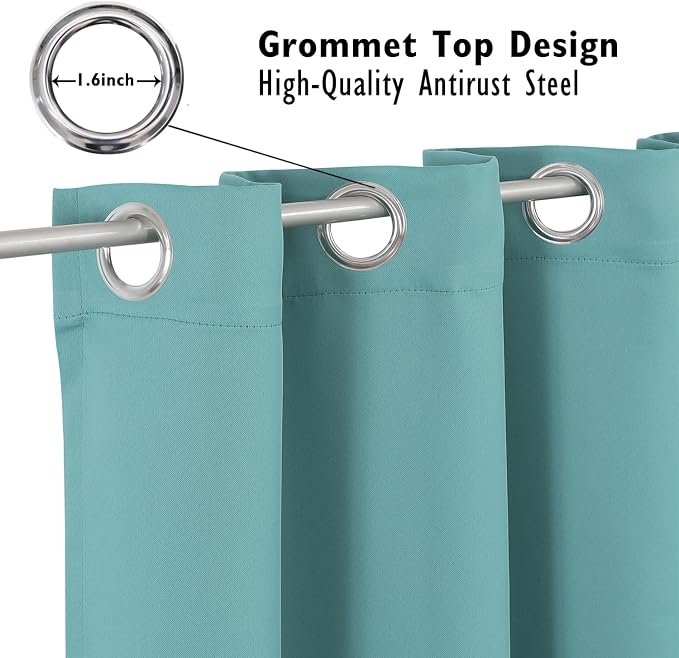 ChrisDowa Blackout Curtains for Bedroom and Living Room 40 Inches Long | 2 - Image 2