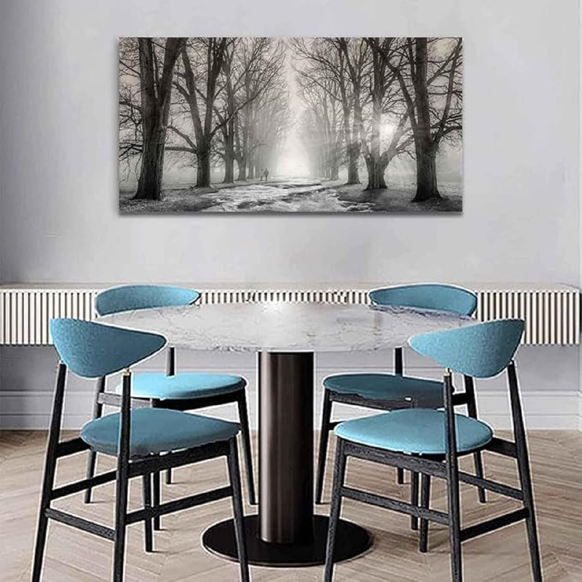 Bamdeya Large Pictures for Bedroom Wall Decor Black and White Wall Art Forest Wall Pictures Tree Canvas Prints Art Landscape Painting Wall Art Living Room Kitchen Office Decor Home Decorations