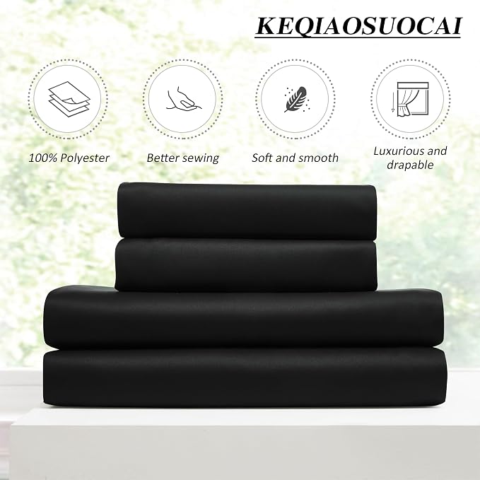 72 Inch Wide Black Pinch Pleated Curtains 72 x 84, Thermal Insulated Noise - Image 5