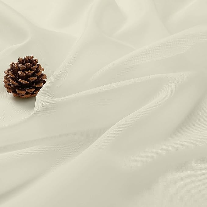 Cream Sheer Curtains 120 Inches Long 2 Panels Set, Airy Lightweight Sheer Cream - Image 7