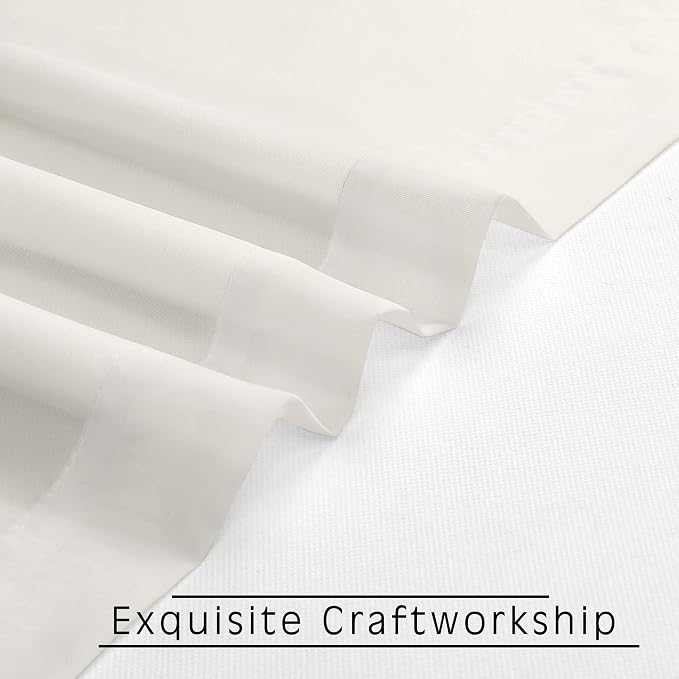 Ivory Sheer Curtains 84 Inch Length 2 Panels - Image 5